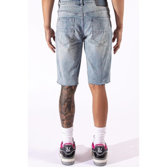 Serenede Denim Short Jeans Paint Splatter Men’s Size 40 - Picture 2 of 8